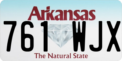 AR license plate 761WJX