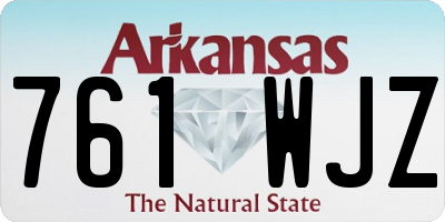 AR license plate 761WJZ