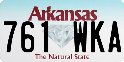 AR license plate 761WKA