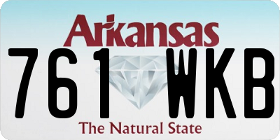 AR license plate 761WKB