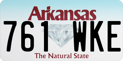 AR license plate 761WKE