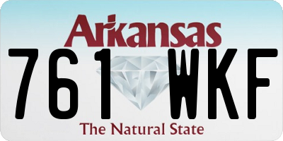 AR license plate 761WKF