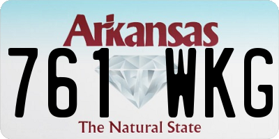 AR license plate 761WKG
