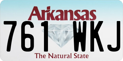 AR license plate 761WKJ