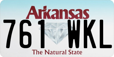 AR license plate 761WKL
