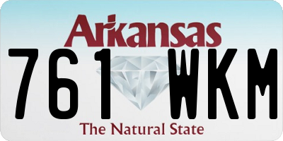 AR license plate 761WKM