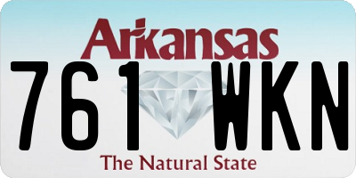 AR license plate 761WKN