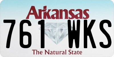AR license plate 761WKS