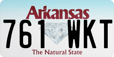 AR license plate 761WKT