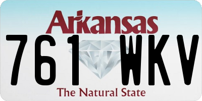 AR license plate 761WKV