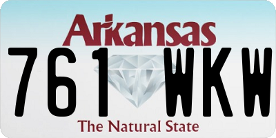 AR license plate 761WKW