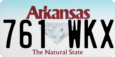 AR license plate 761WKX