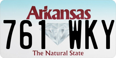AR license plate 761WKY