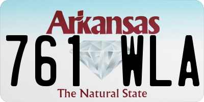AR license plate 761WLA