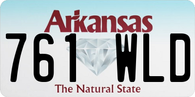 AR license plate 761WLD