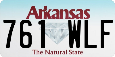 AR license plate 761WLF