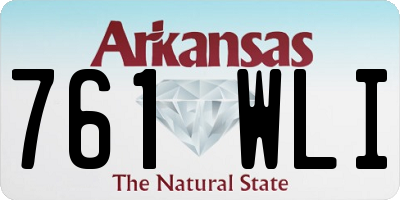 AR license plate 761WLI