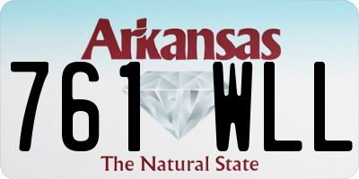AR license plate 761WLL