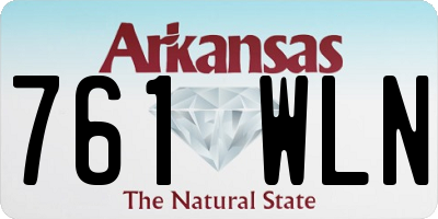 AR license plate 761WLN