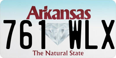AR license plate 761WLX