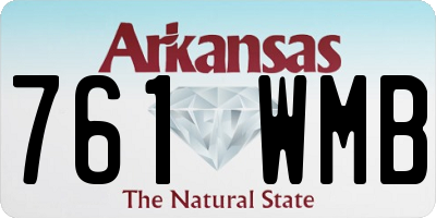 AR license plate 761WMB