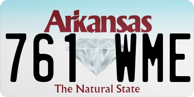 AR license plate 761WME