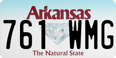 AR license plate 761WMG