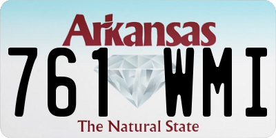 AR license plate 761WMI