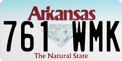 AR license plate 761WMK