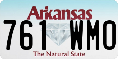 AR license plate 761WMO