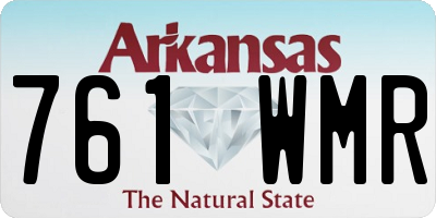 AR license plate 761WMR