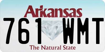 AR license plate 761WMT