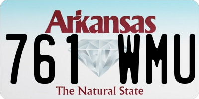 AR license plate 761WMU
