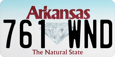 AR license plate 761WND