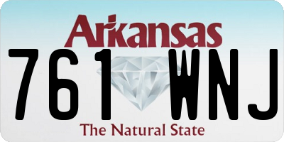 AR license plate 761WNJ