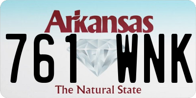 AR license plate 761WNK