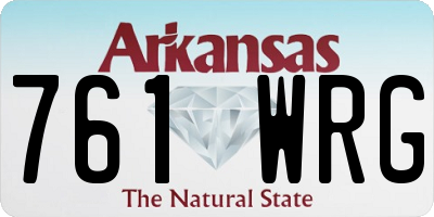 AR license plate 761WRG
