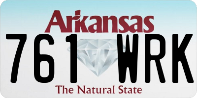AR license plate 761WRK