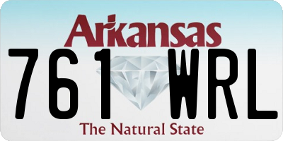 AR license plate 761WRL