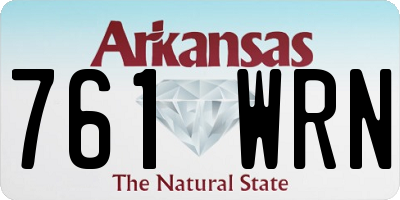 AR license plate 761WRN
