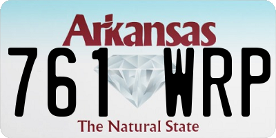 AR license plate 761WRP