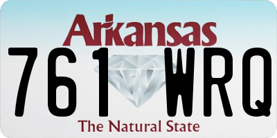 AR license plate 761WRQ