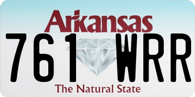 AR license plate 761WRR