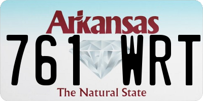 AR license plate 761WRT
