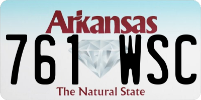 AR license plate 761WSC