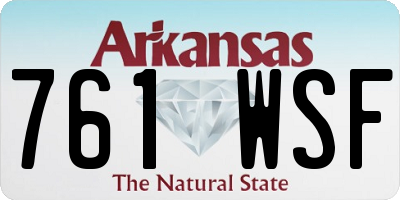 AR license plate 761WSF