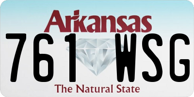AR license plate 761WSG