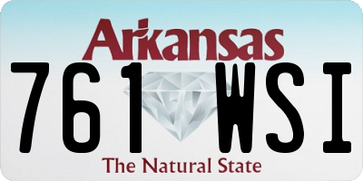 AR license plate 761WSI