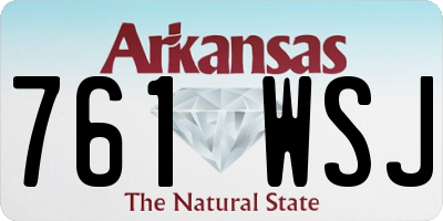 AR license plate 761WSJ