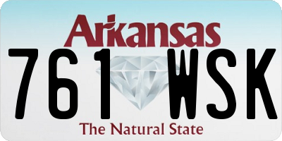 AR license plate 761WSK